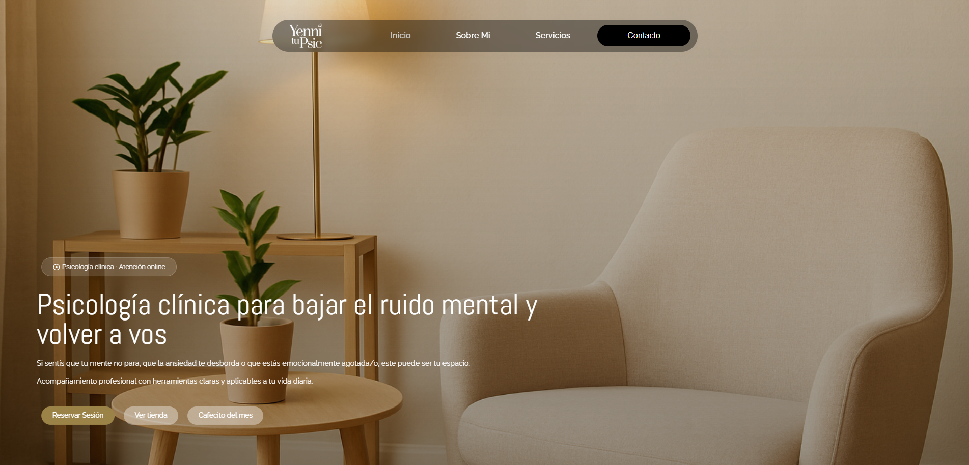 Yenni – Web de servicios, Aphelion Studio Barcelona